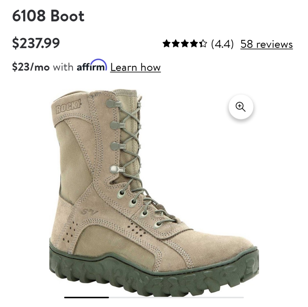 Brand New Rocky Military style combat boots size 10.5